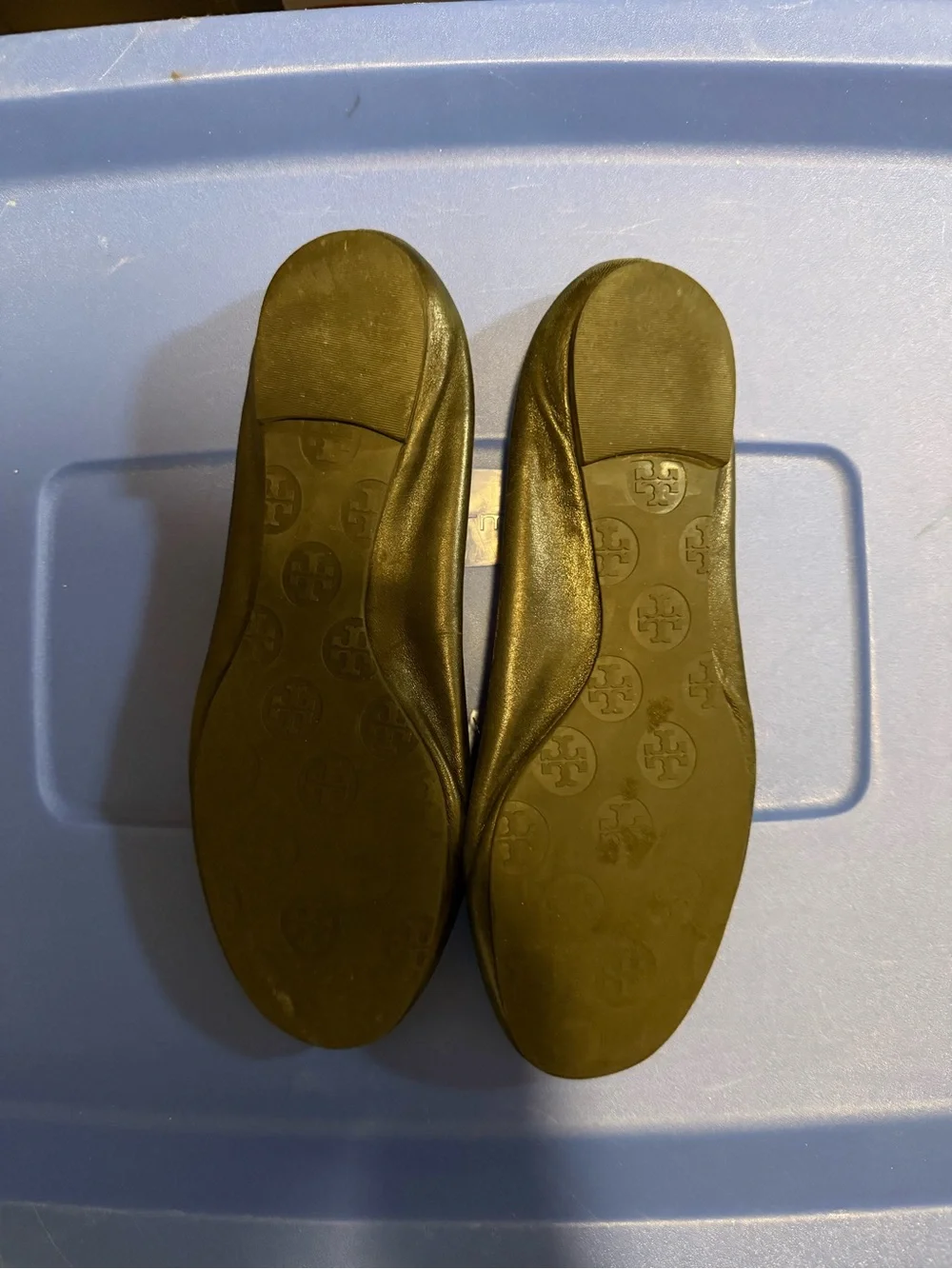 Tory Burch Reva Ballet Flats – Classic Gold Logo Flats size 7.5 black